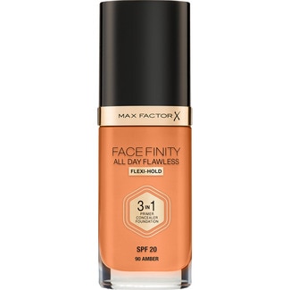 MAX FACTOR Facefinity All Day Flawless 3 In 1 liquid foundation SPF-20 shade 90 Amber doser 30 ml