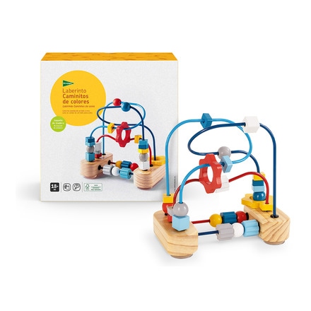 Laberinto de madera sostenible Caminitos de colores 