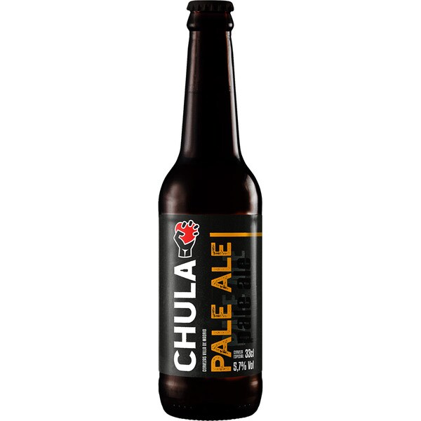 CHULA cerveza rubia tipo Pale Ale artesana de Madrid botella 33 cl