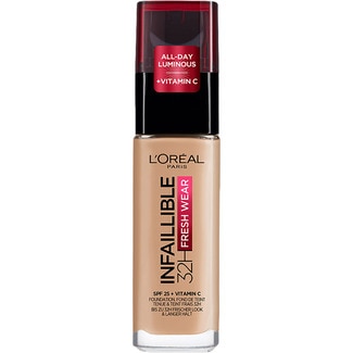 L'OREAL Paris Infallible 24h Fresh Wear foundation SPF-25 + vitamin C tone 140, Beige Dore