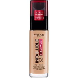 L'OREAL Paris Infalible 24h Fresh Wear Make-up SPF-25 + Vitamin C Ton 200, Sable Dore