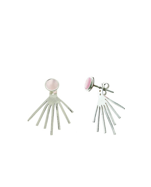 Pendientes Rayos Dolce Rosa de Francia Silver