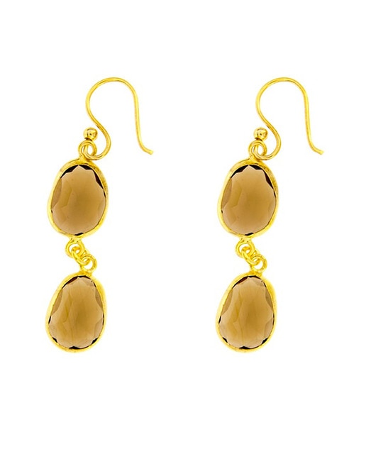 Pendientes Luxury Topacio Oro