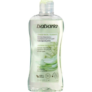 Babaria Tónico Facial Calmante embalagem 200 ml