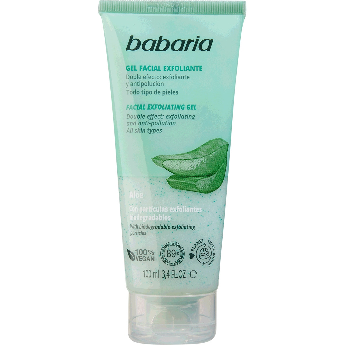 Gel Facial Exfoliante Aloe embalagem 100 ml · Babaria · Supermercado El