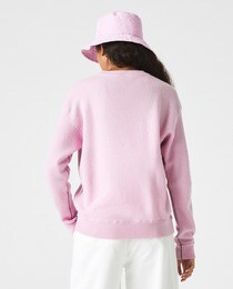 Women's wool sweater with a round collar