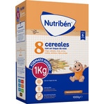 papilla instantánea de 8 cereales con un toque de miel de fácil disolución box 1 kg economy pack ages 6+ months with no palm oil