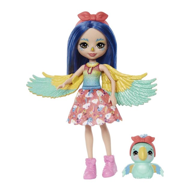 Enchantimals Prita y Flutter Muñeca con mascota loro