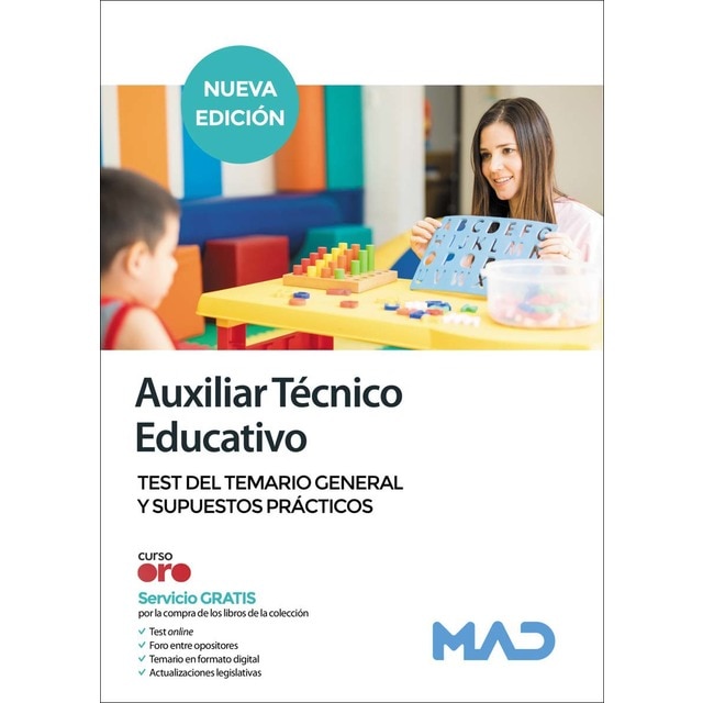 Auxiliar Técnico Educativo. Test del Temario general y Supuestos prácticos (Tapa blanda)