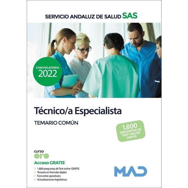Técnico/a especialista del servicio andaluz de salud. Test del temario común