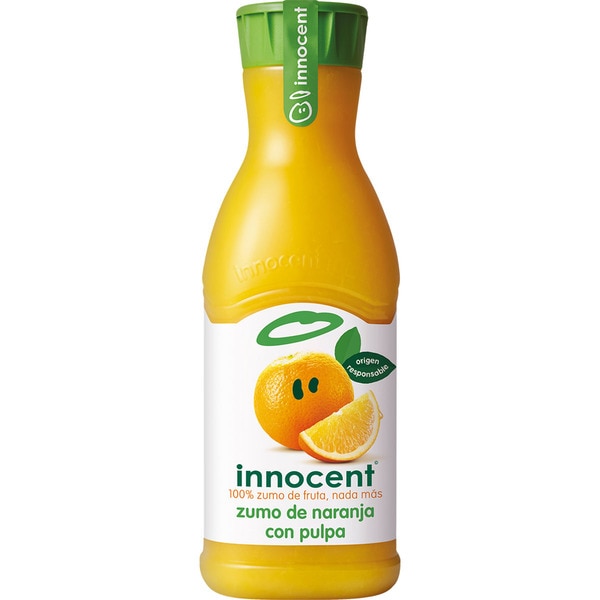 INNOCENT zumo de naranja con pulpa exprimido botella 900 ml