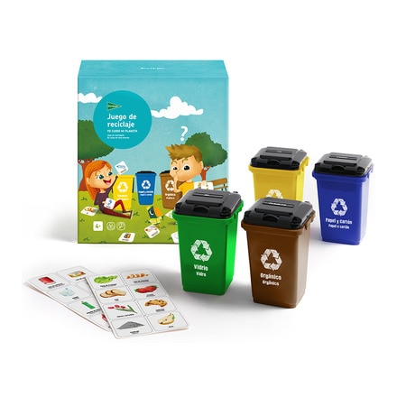 Juego de reciclaje Separación de residuos Yo cuido mi planeta 