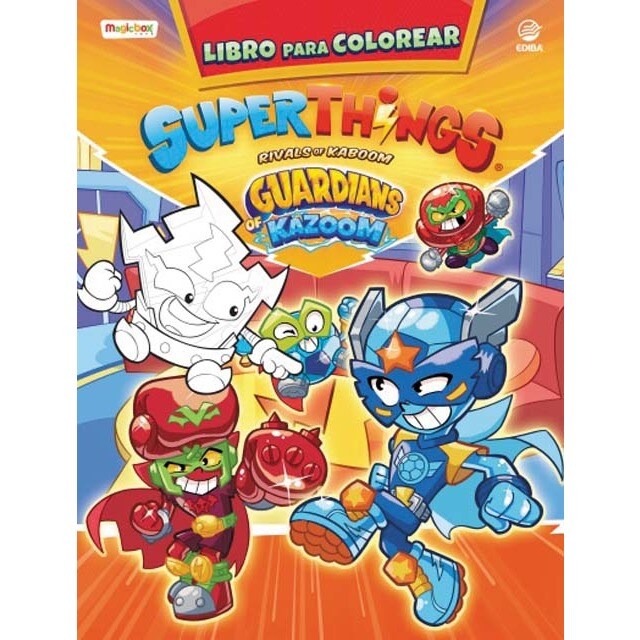 Libro para colorear Superthings Guardians of Kazoom - España (Tapa blanda)