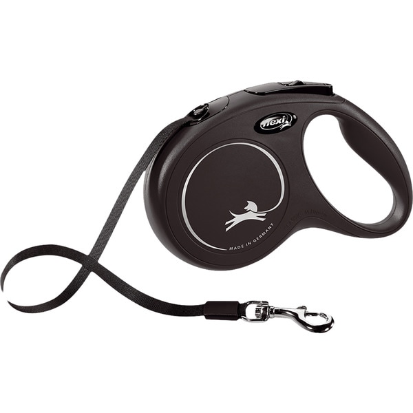 New Classic black extendible dog lead size XS 3 m 1 each
