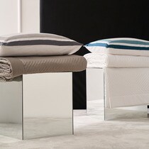 Lot de 2 taies d'oreiller en satin de coton égyptien mercerisé 300 fils Empire Bassols