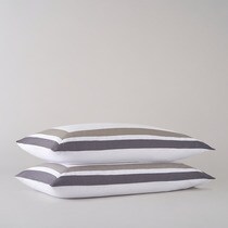Lot de 2 taies d'oreiller en satin de coton égyptien mercerisé 300 fils Empire Bassols