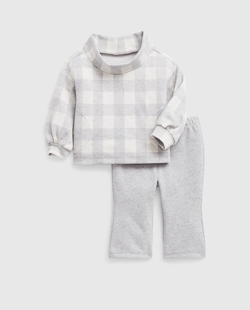 Conjunto de bebé niña cuadros