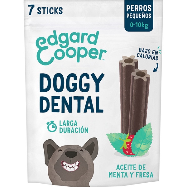 dental snack for small and mini breed dogs mint oil and strawberry container 105 g