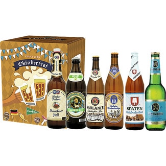 COLECCION OKTOBERFEST Oktoberfest German wheat beers (Paulaner,Spaten,Hofbräu,Augustiner,Hacker) 5-pack bottles 50 cl + 1 x 33cl bottle Lowenbrau