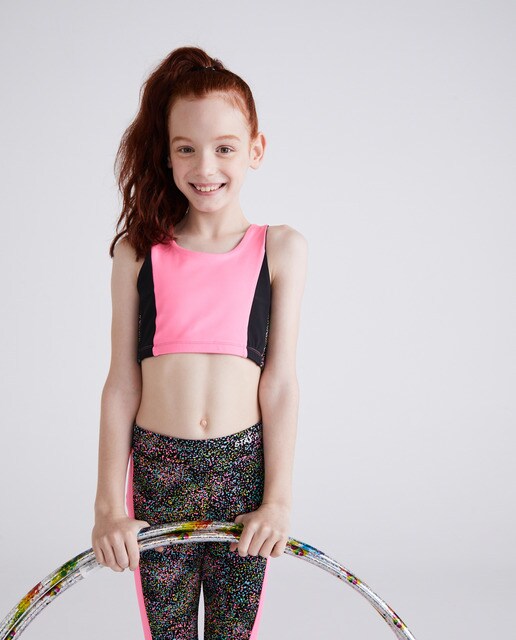 Girls' sleeveless top with seams