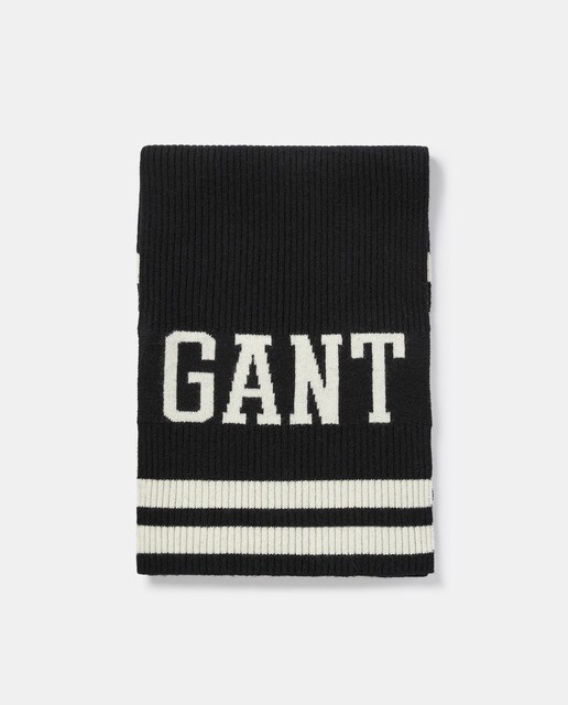 Men's black embellished scarf