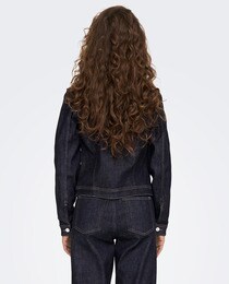 Veste en jean femme à col polo