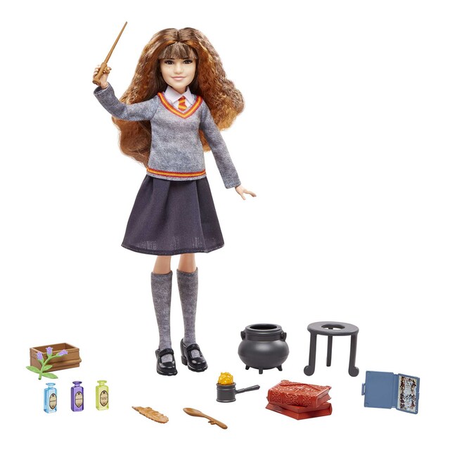 Harry Potter Hermione y sus pociones Muñeca que recrea escena de película con accesorios de magia (Mattel HHH65)