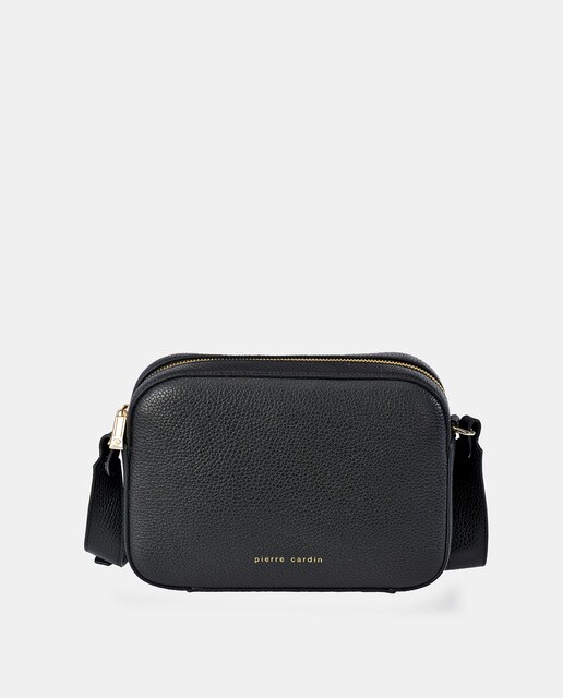 Black leather crossbody bag with zip · Women's fashion · El Corte Inglés