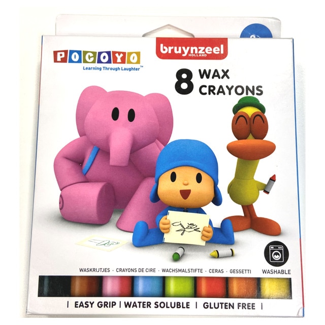 Set de ocho ceras de colores Pocoyo Bruynzeel multicolor