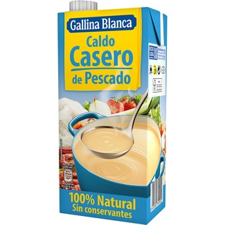 GALLINA BLANCA caldo de pescado casero 100% natural sin gluten envase 1 l