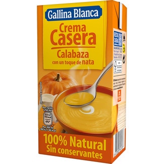 GALLINA BLANCA crema de calabaza casera con un toque de nata sin gluten envase 500 ml