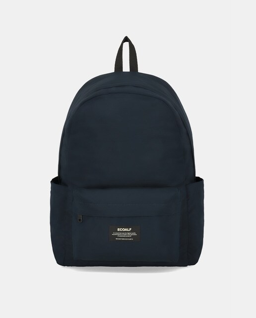 Mochila azul marino con logo