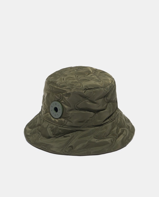 Gorro bucket acolchado en tono kaki