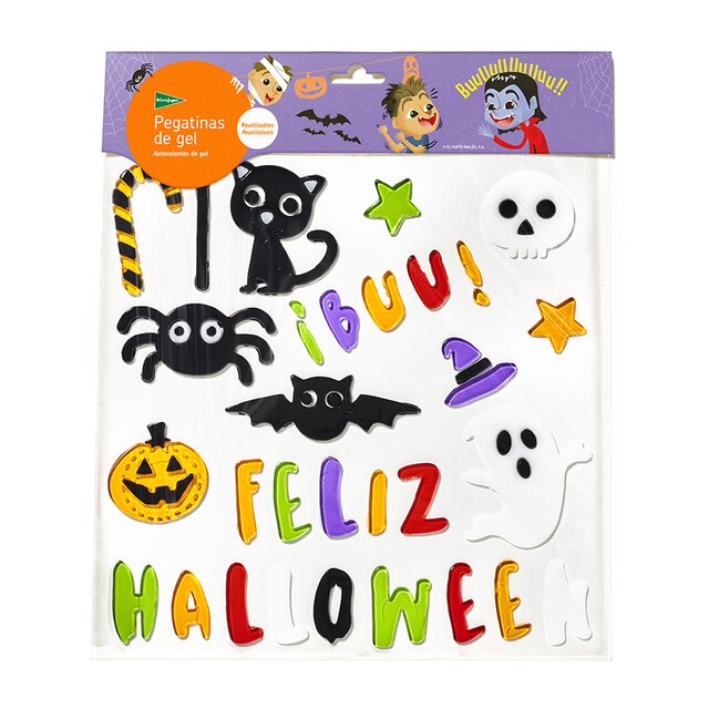 Pegatinas de gel reutilizables Feliz Halloween El Corte Inglés