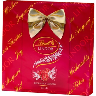 LINDT LINDOR Milk chocolates in case 137 g free