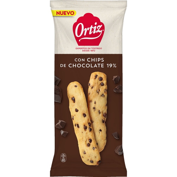 ORTIZ palitos de pan con chocolate bolsa 72 g