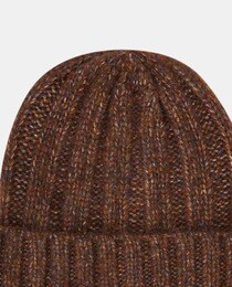 Women's ribbed wool hat and scarf set
