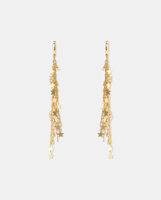 Star dangle hoop earrings
