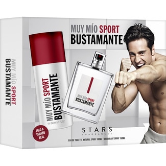 BUSTAMANTE Muy Mío Sport Etui natürliches Eau de Toilette für Ihn Spray 100 ml + Deo Bodyspray Spray 150 ml