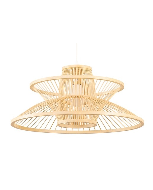 Lámpara techo bambú natural marrón claro