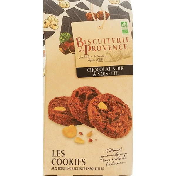 Les Cookies Bolachas com Chocolate e Avelã Biológico embalagem 120 g