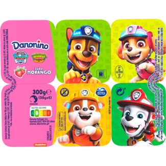 Danonino Petit Suisse de Morango Pack 6 embalagem 50 g