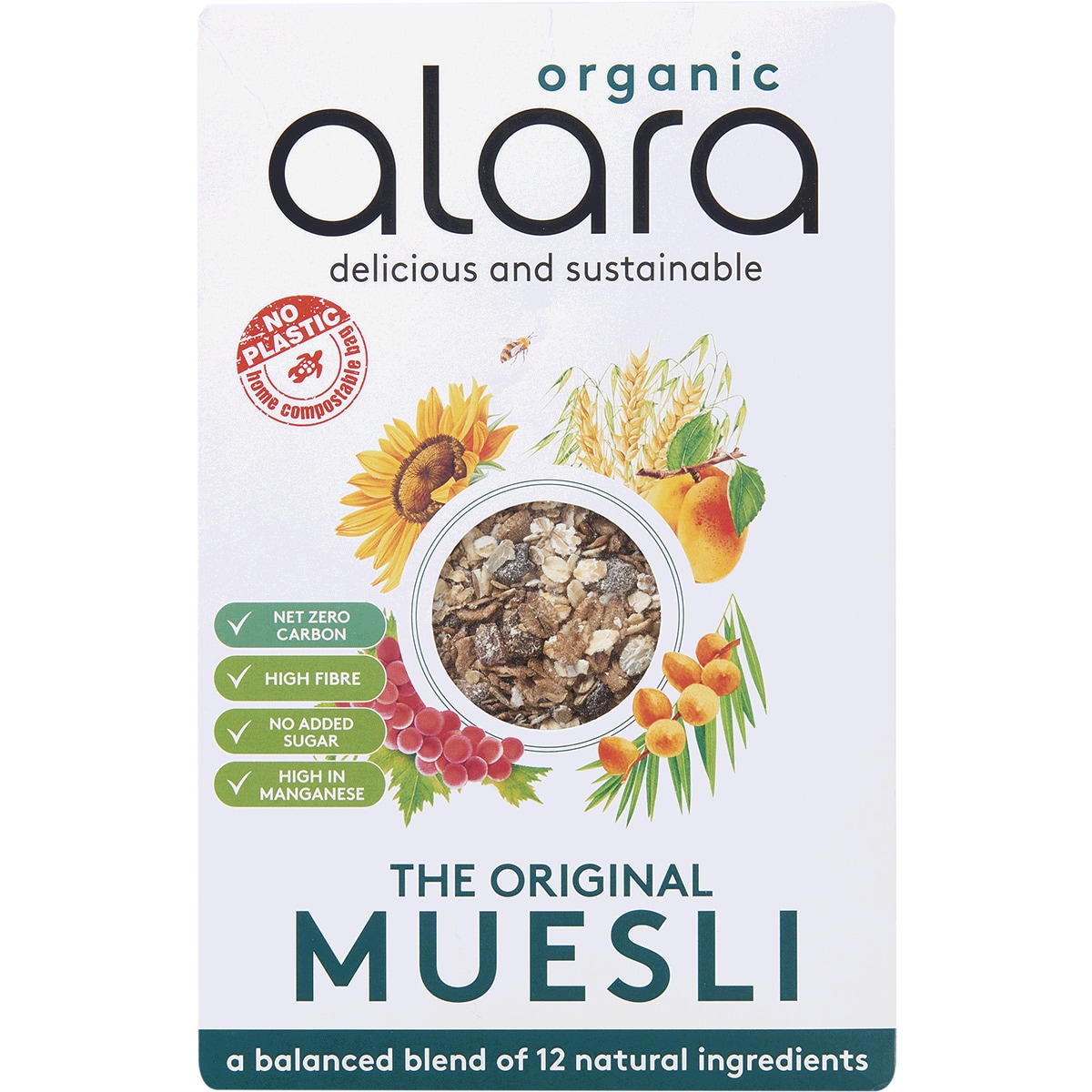 Muesli Original Bio BIO com 12 Ingredientes Naturais embalagem 650 g