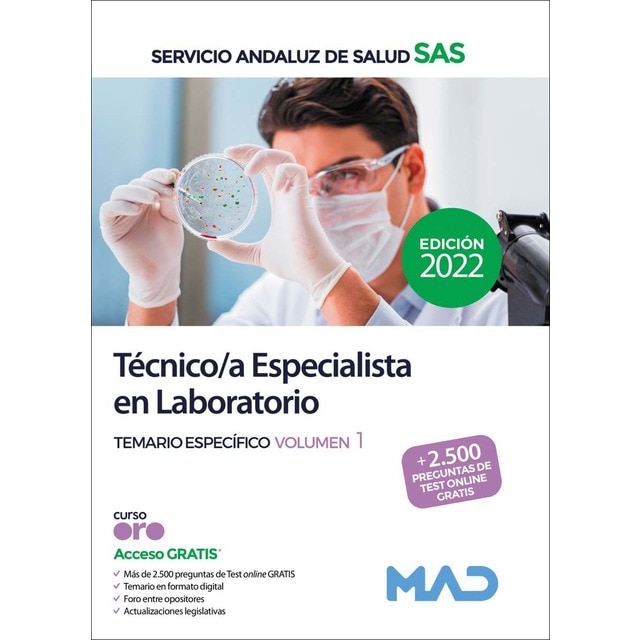 Técnico/a Especialista en Laboratorio del Servicio Andaluz de Salud. Temario específico volumen 1 (Tapa blanda)