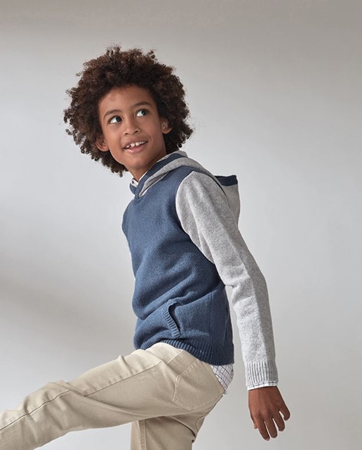 Pull 2025 gris enfant