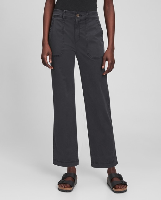 Pantalón palazzo liso de mujer