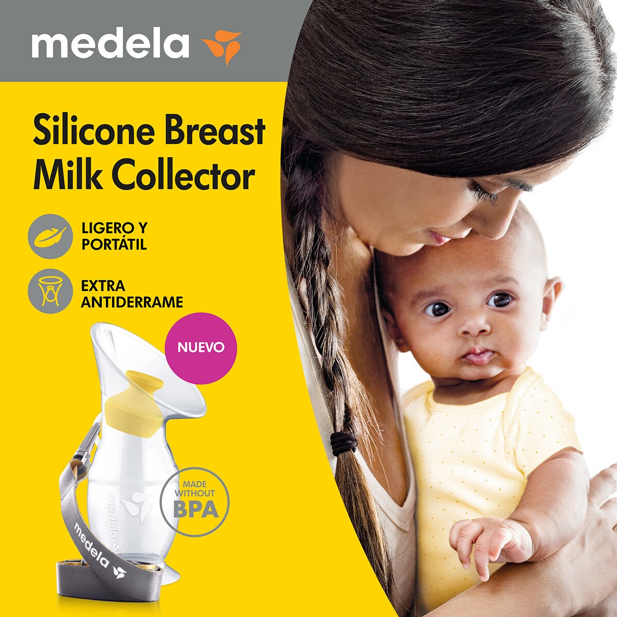 Recolhedor de Leite Materno em Silicone Branco-5