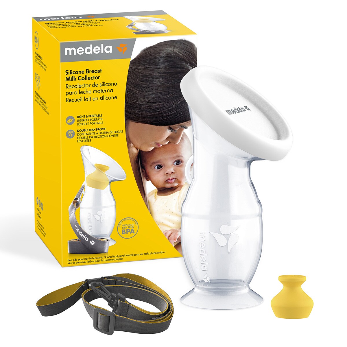 Recolhedor de Leite Materno em Silicone Branco-4