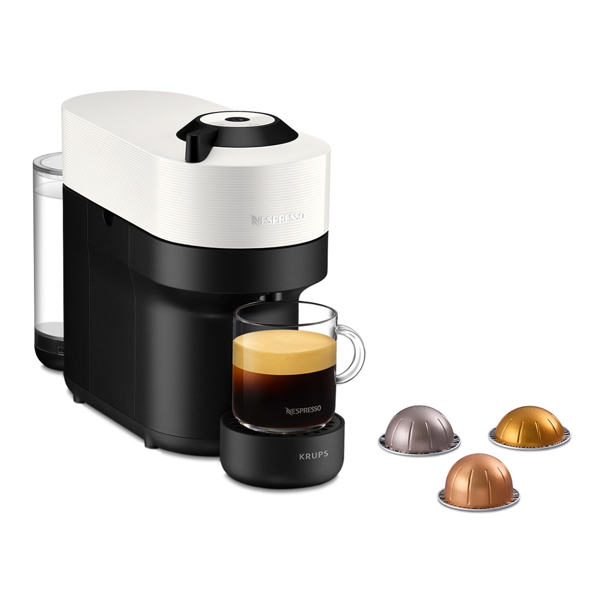 Krups - Cafetera de cápsulas Nespresso Krups Vertuo Pop para cápsulas Nespresso Vertuo.