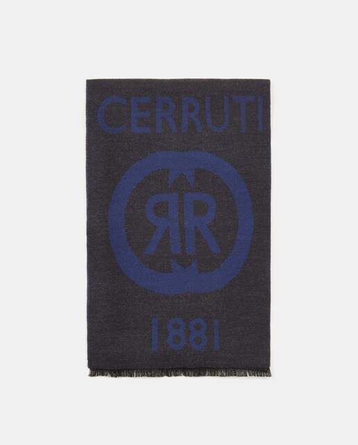 Men's reversible 38 x 180 logo scarf